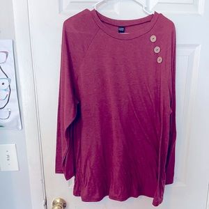 XXL burgundy long sleeve top